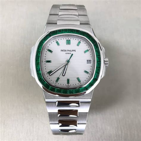 patek philippe nautilus 5711 platinum emerald|patek 5711 for sale.